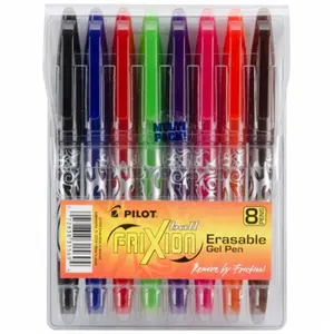 Pilot Pen  Frixion Ball Erasable Gel Pens 8-Pkg-Assorted Colors