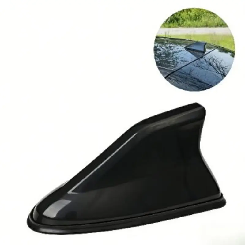 Car Shark Fin Antenna Cover, Durable Am Fm Radio Signal Reception Receiver Base for Suvs & Trucks, Aesthetic Vehicle Shark Fin Shape Cap with Tape for Easy Installation, Car Accessories, Decoration