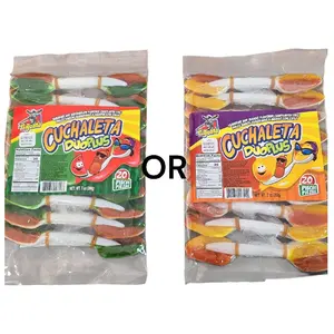 Tia Juana Cuchaleta Duo plus Mango or Watermelon and Tamarind flavors Spoon 20 pieces bag  Candy Variety Pack Sweet