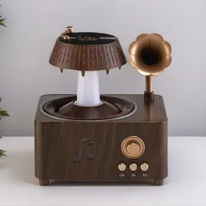 Vintage Record Player Aroma Diffuser, 3-in-1 Aromatherapy Humidifier with White Noise & Night Light, Aesthetic Room Decor for Bedroom Desk