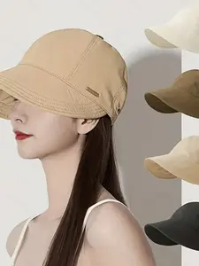 Women's Fashion Breathable Quick-Dry Solid Color Baseball Cap, Stylish Casual Hat for Daily Wear, Comfortable and Lightweight Design