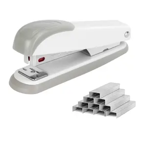 Manual Stapler with 1000 Staples, Fits 24/6-26/6 Staples, Colorful Design, Metal Body, Non-Slip Bottom, 180 Degree Opening, Desk Organizer Tool, Office Stationery Supplies, Office Accessories, Home Office