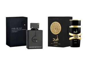 (2pc Bundle Pack) Armaf Club De Nuit Intense Man EDT 3.6oz + Lattafa Asad EDP Perfume 3.4oz