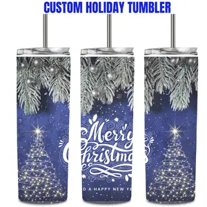 Christmas Tumbler - Compact Design with Decorative Elements for Holiday Celebrations