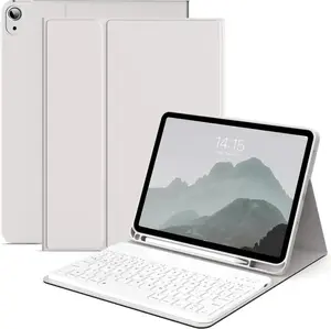 Tablet Case with Keyboard and Pencil Holder, iPad Pro 11 inch 2022/2021/2020/2018 Generation, Detachable Rechargeable Wireless Bluetooth Keyboard (Quick Connection), Soft TPU Back Shell, Auto Sleep/Wake Accessories