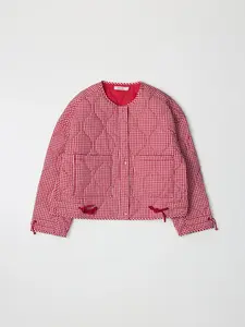 Michelle Red Quilted Gingham Jacket