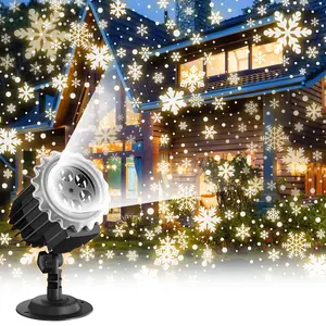Snowflake Projector Light, Waterproof LED Projector Light, Outdoor Decorative Lighting for Indoor Xmas Holiday Party Wedding Garden Patio