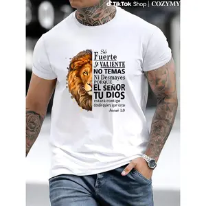 100% Cotton Valiente Josue 1:9 Spanish Christian Bible Verse T-Shirt