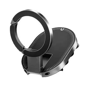 Magnetic Phone Holder, 3-in-1 Suction Mount Desktop Stand with 360° Rotation, 18 Suction Cups, Compatible with MagSafe, for Car Dashboard, Gym, Kitchen, Black (Black)