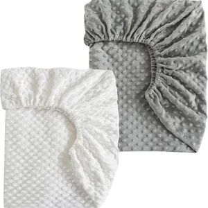 2pcs Children Bed Fleece Sheet Set, Fitted Crib Sheets, Soft Plush Mattress Cover for Baby Crib, Multiple Sizes Available