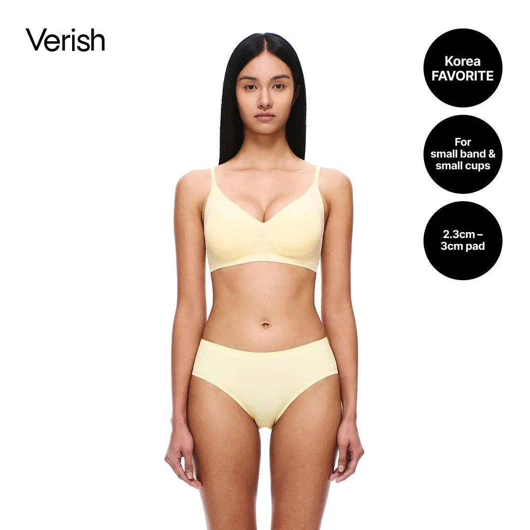 [VERISH] Cool Fit Bra Volume Fit PLUS - Korean Wire-Free Push Up Bra Seamless Wireless - Comfortable Bra with 3cm Padded Lift for Women