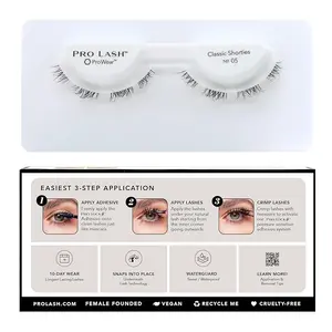Pro Lash -ProWear Professionally Styled Lash Clusters - Easiest to Apply Eyelash Cluster - 10+ Day Eyelashes - Waterproof Lashes Clusters - Single Set - Black