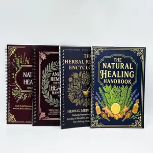 Natural Healing Guide Set, Herbal Recipes & Daily Care, Meal Planner, Daily Guided Journal, 4 Books Collection, Essential Wellness Essentials, Self-Care Must-Haves