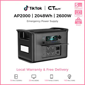 [Summerwins]CTOLITY AP2000 Solar Generator 2048Wh | Portable Power Station for Camping, RV, Fishing, Outdoor Adventures & Emergency Backup