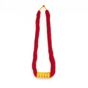 Women's Maili Tilhari Necklace Hydro Potey Beads with Gold-Tone Center Elegant Cultural Charm Lightweight Comfortable Everyday Wear