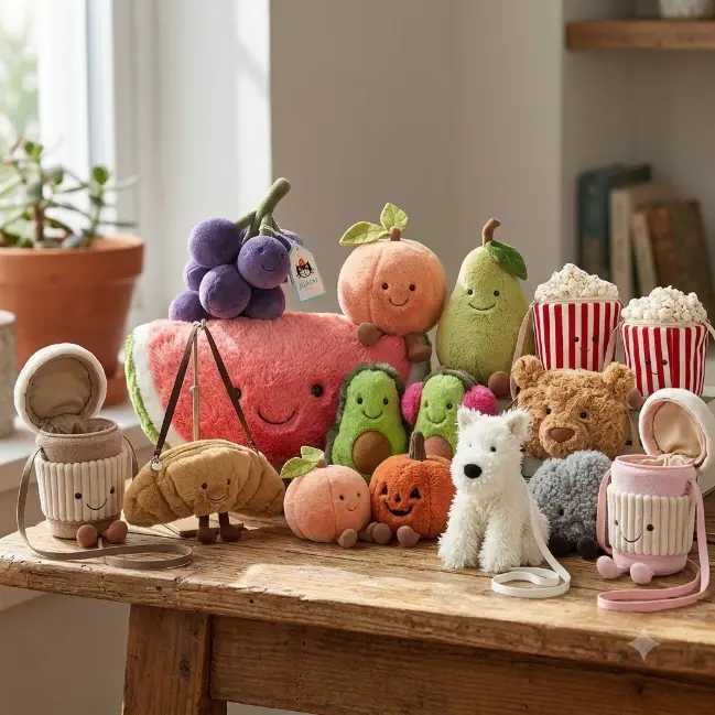 Jellycat Amuseables Unisex Soft Toys & Novelty Crossbody Bags, Casual Wear Accessory with Adjustable Shoulder Strap, Character Theme & Fruit Faces Design