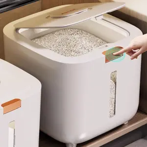 1pc Rice Bucket 10kg/20kg, Home Anti-Pest Moisture-Proof Sealed Food Grade Storage Container, High-End Flour Holder, Airtight Food Storage, Kitchen Essential