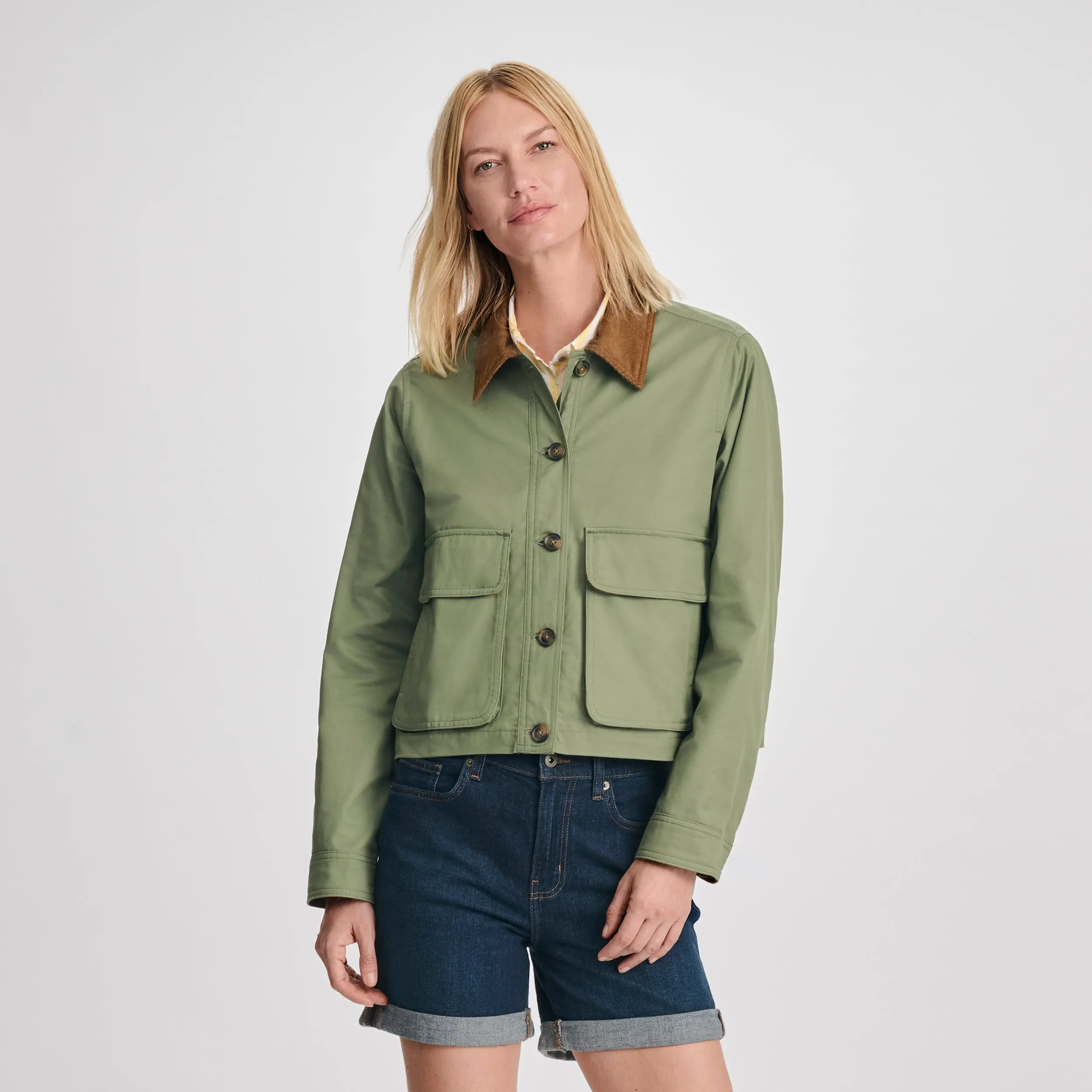 Eddie Bauer Women's Lark Cropped Barn Jacket 100% Cotton Everyday Wear