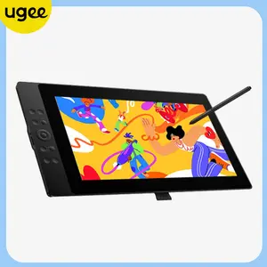 UGEE UE16 15.4" Drawing Display Tablet - Full-Laminated Screen, 143% sRGB Color Gamut, 16K Level Pressure Sensitivity, Battery-Free Stylus & 8+1 Hot Keys | Compatible with Windows, Mac, Android & PC