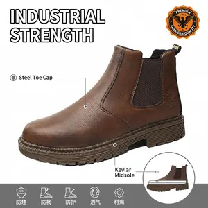 Durable Outdoor Comfortable Waterproof Anti-slip Safety Shoes Puncture-proof Splash-proof Smash-proof Breathable Unisex Chef Work Shoe Construction Grade Boot