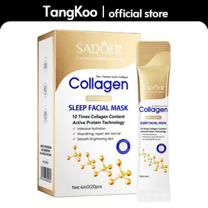 【20PCS】10 Times Collagen Content Active Protein Technology Sleep Facial Mask for Skin Repair- Skincare