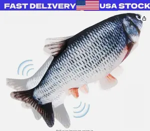 Flopping Fish Toy for Cat Interactive Floppy Fish Dog Toy Dancing Wiggle Cat 11″