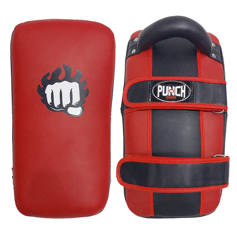 Punch Sports Muay Thai Pad Curved Kickboxing Strike Pads with EVA Foam Padding,Synthetic Leather Training Pad for MMA, Karate & Boxing