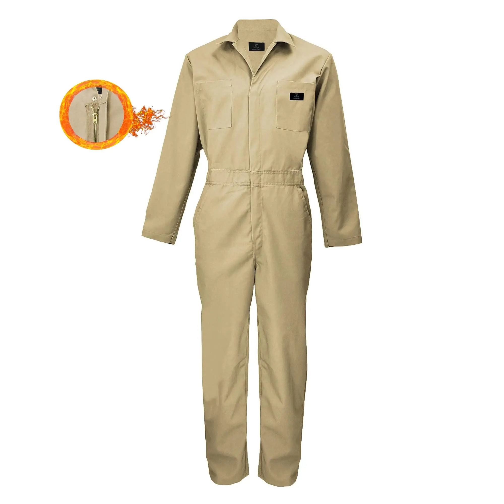 M&M SCRUBS Men’s Work Coveralls, Long Sleeve Heavy Duty Workwear with 6 Pockets, Stain and Wrinkle Resistant