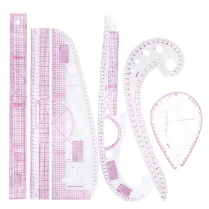 6pcs Curve Cutting Rulers Soft Patchwork Ruler Sewing Tool Kit Measure Tailor Drawing Template DIY Sewing Accessorie Sewing Supplies Crafts