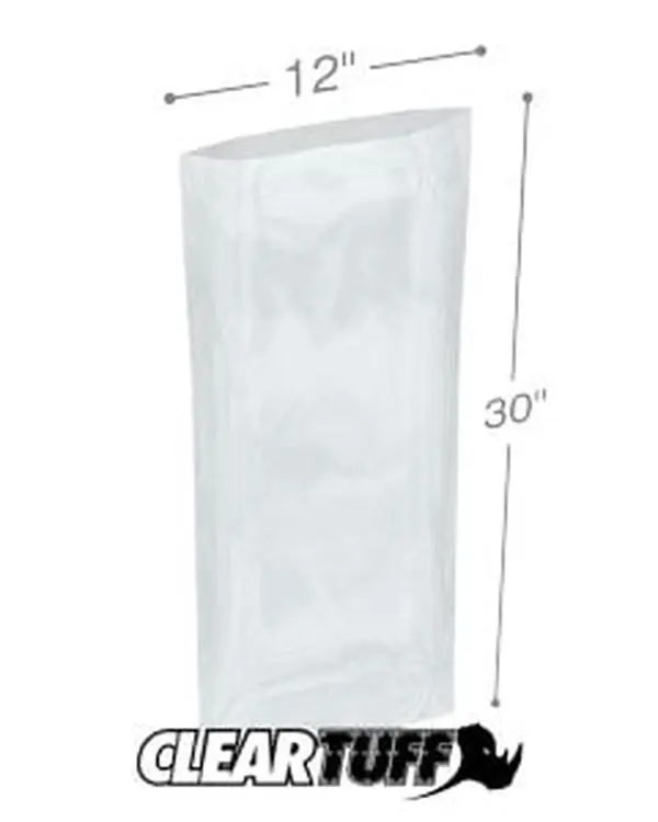 International Plastics PB21230 12 x 30 in. Clear Poly Bags, 0.002 Gauge - Case of 1000