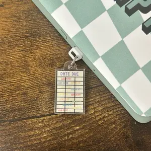 Library Due Date Kindle Dust Plug   Charm