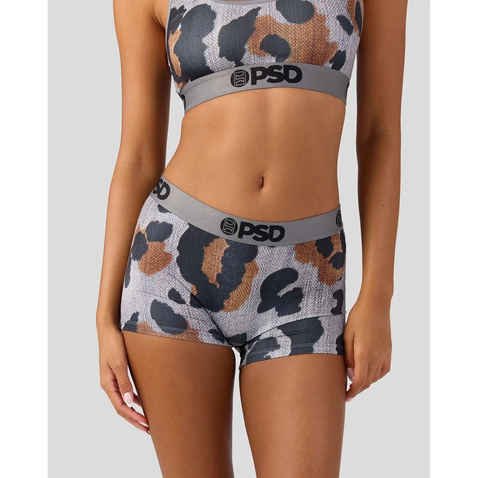 PSD Womens Animal Print Boy Short Underwear 3 Pack Boxed Gift Set - Comfortable, Breathable, Ultra-Light Fabric