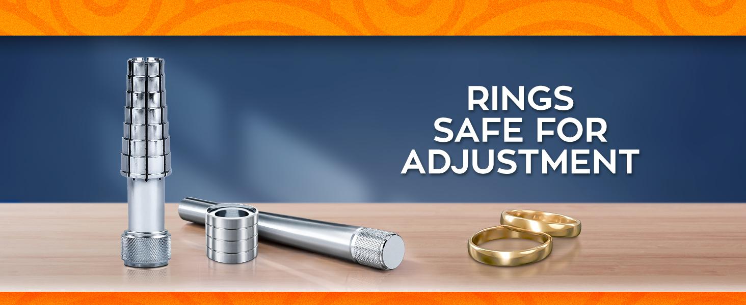 Stainless Steel Ring Stretcher Kit with Rubber Mallet - Professional Ring Resizing Tool 6-10 for Jewelers Jewelry Repair & DIY Enthusiasts