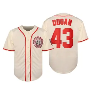 #43 Jimmy Dugan City of Rockford Peaches A League of Their Own Movie Women's Men's Baseball Jersey Stitched A League of Their Own Movie Replica, Vintage 1940s Retro Baseball Uniform, Throwback Style Jersey Cotton Blend Christmas Eve gifts Holiday