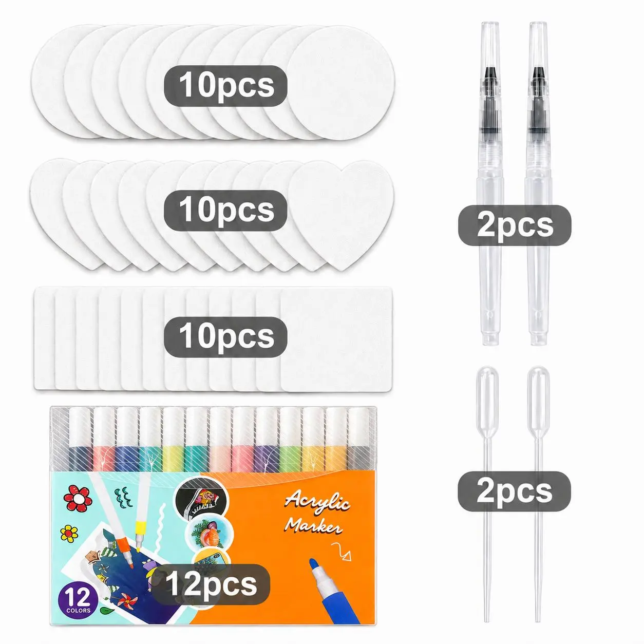 46pcs Magic Foam Texture Painting Kit - Playful Office Art Supplies with 3D Sponge, Foam Paper, DIY Bubble Drawing Pens, Vibrant Ink Bubble Art Markers for Drawing & Scrapbooking, Ideal Creative Art Supplies
