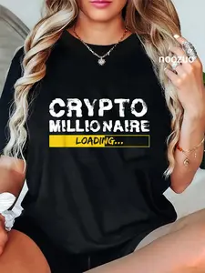 100% Cotton Crypto Millionaire Loading Funny Bitcoin Gift T-Shirt