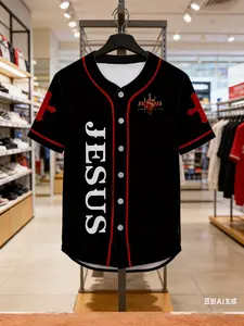 Men's and youth baseball uniforms, baseball jerseys with lion and letter patterns, suitable for parties, games and outdoor activities, Sports Jersey