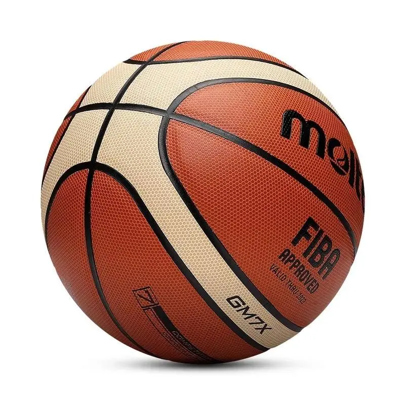 Molten Durable Soft Leather Basketball Gm7x7, Pro Level Performance, Men's High Elasticity Indoor Outdoor Ball, Fiba Approved, Perfect for Games, Comfortable Grip, Premium Durable Material, Portable Basketball, Ball Sports Equipment, Basketball Equipment