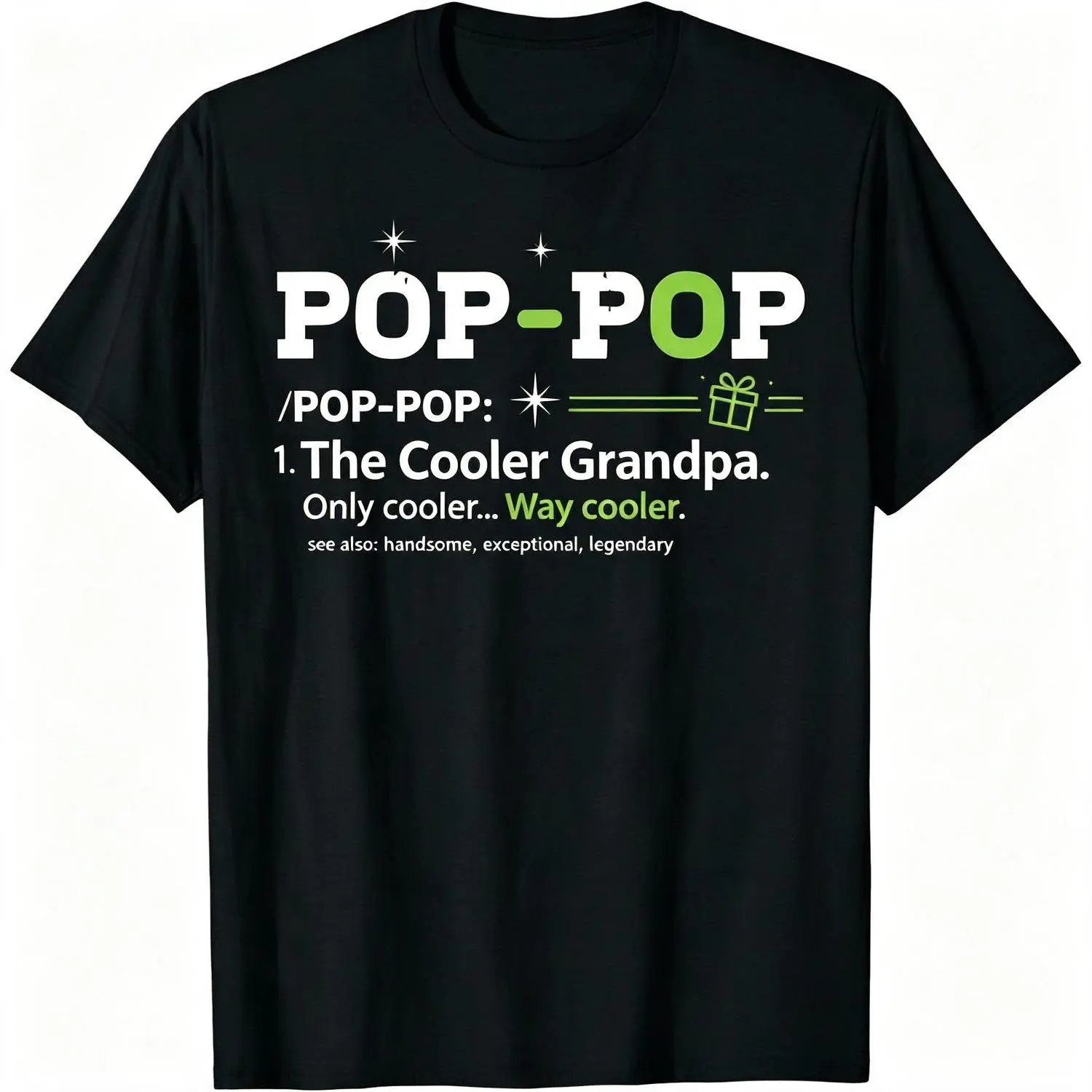 Pops T-Shirt for Grandpa, Pop-Pop Definition Cool Dad Gift T-Shirt.