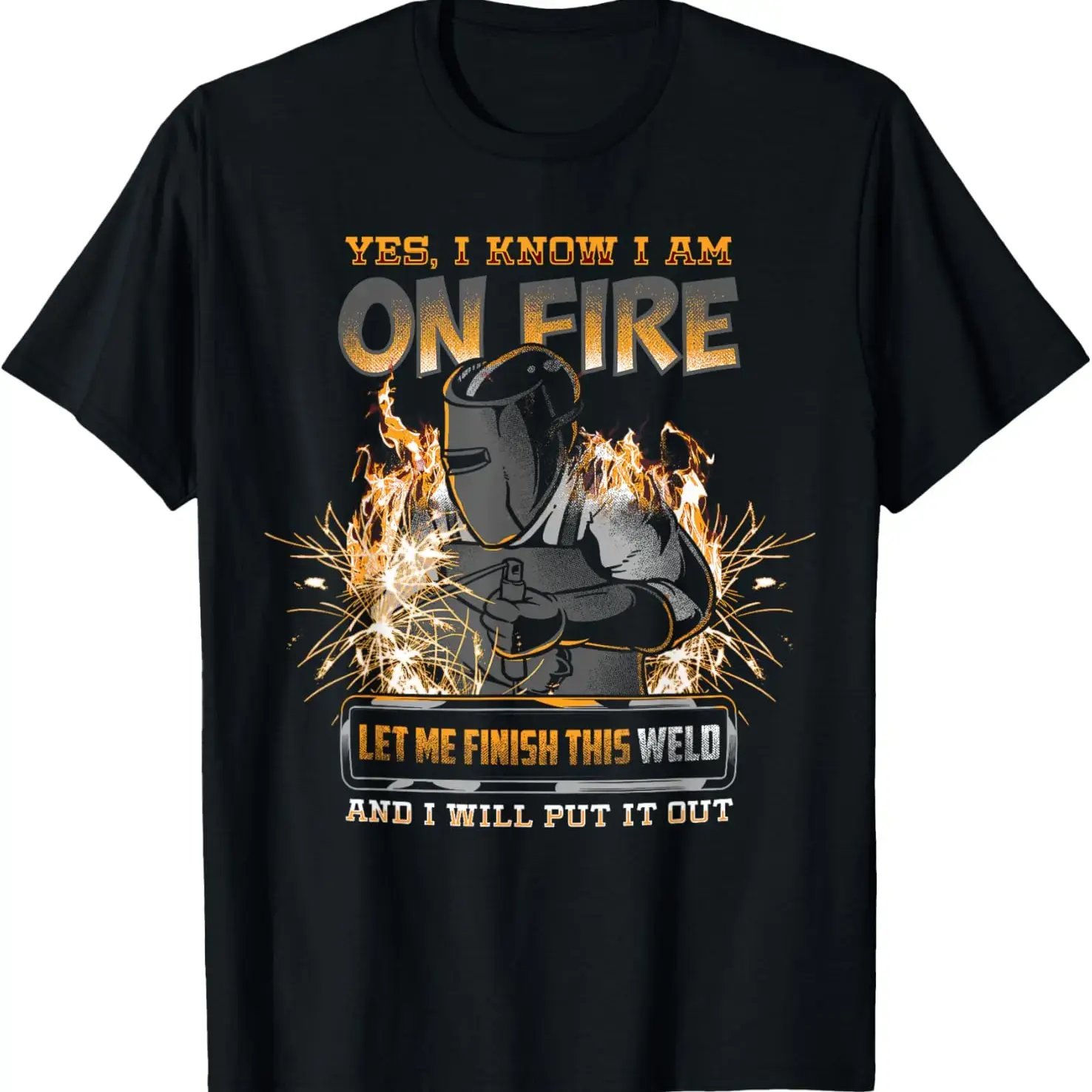 100% Cotton Welding Funny Saying Welder For Men Boilermaker T-Shirt Fabric Menswear gift all streetwear