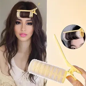[3pcs Curling Iron Set] No Heat Curling Iron Set with Self-Adhesive Hooks - DIY Fluffy Heatless Styling Tool, Suitable for All Hair Types, Curling Hair Rollers