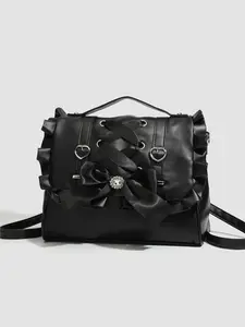 New Sweet Girl Bow Mint Lightweight Versatile Casual Commuter Large Capacity Tote Bag, Suitable for Daily Leisure and Business Travel, Embellished Shoulder Bag