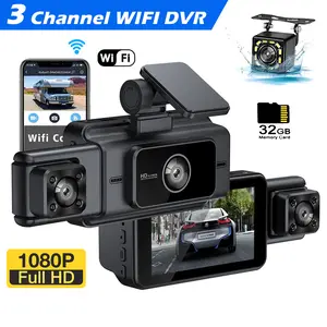 Wifi 3 Channel Dash Cam Cabin Len Car Dvr HD1080P Interior Camera Vehicle Recorder Video Registrator Dashcam Camcorder Black Box