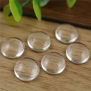 50pcs/lot 12mm Round Flat Back Clear Glass Cabochon, , Lose Money !!!(Z2-03)