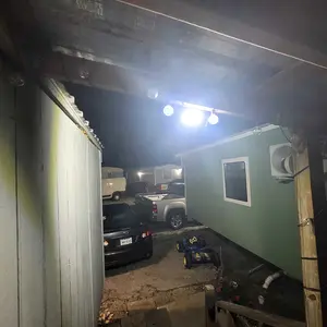 Hoodink Solar Outdoor Lights 4500LM 306LED Security Lights with Remote Control, 4 Heads Motion Sensor Lights, IP65 Waterproof, Easy Install, 270°Wide Angle Flood Wall Light with 3 Modes for Backyard Yard