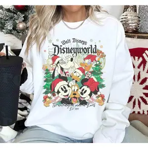 Rertro Mickey Christmas Shirt, Mickey and Friends Christmas Shirt, Christmas Sweatshirt, Most Magical Place On Earth Est. 1971 Tee 4LJ