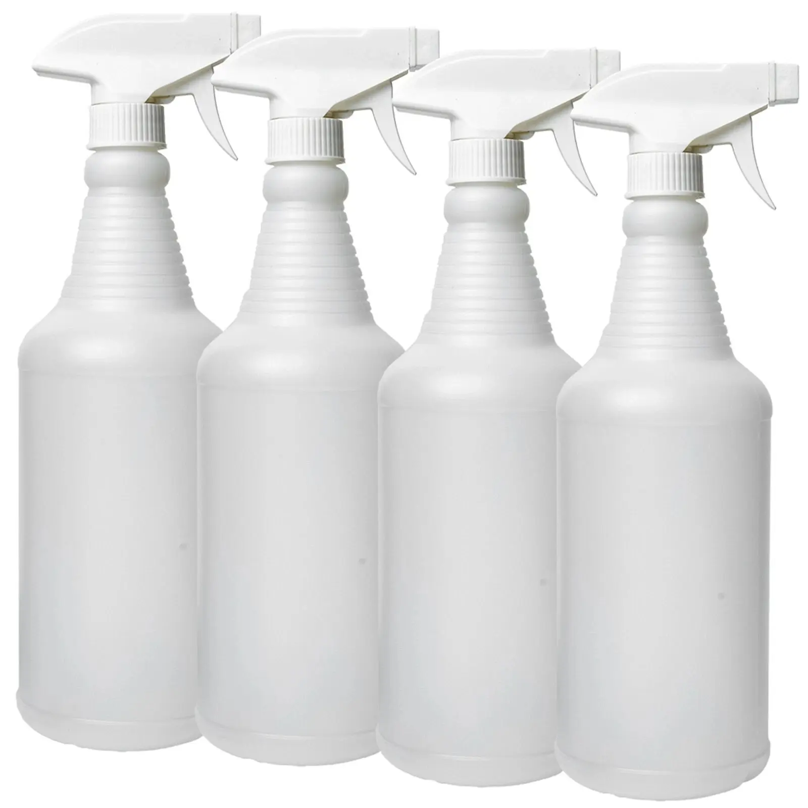 32oz. Plastic Trigger Spray Bottles Chemical Resistant Heavy Duty Commercial 4pk