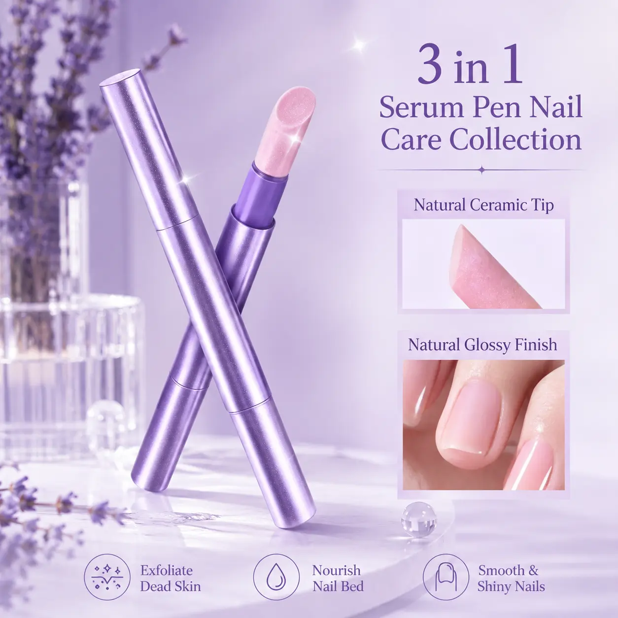 2-in-1 Cuticle Pusher Pen with Oil for Nail Repair, Hangnail & Dry Cuticle Removal,Cuticle Oil Pen for Softening & Hydrating Nails, Ceramic Nail Pusher Tool for Exfoliation, Nail Care Pens for Manicure & Pedicure, Home Professional Salon Tools summerwins