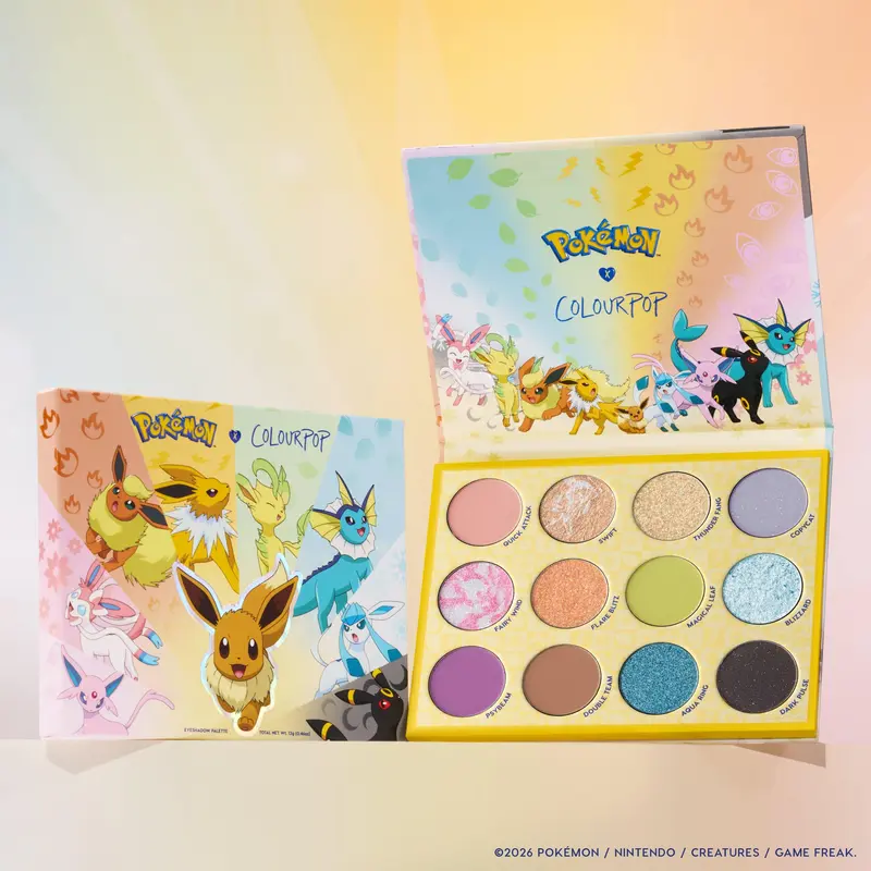 ColourPop x Pokémon: Eeveelution Eyeshadow Palette