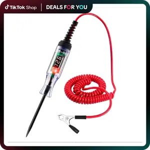 Automotive 5V-90V Digital LED Circuit Tester, Bidirectional Light Tester, Electrical Voltage Tester with Extended Spring Wire, dealsforyoudays Diagnostic Tool